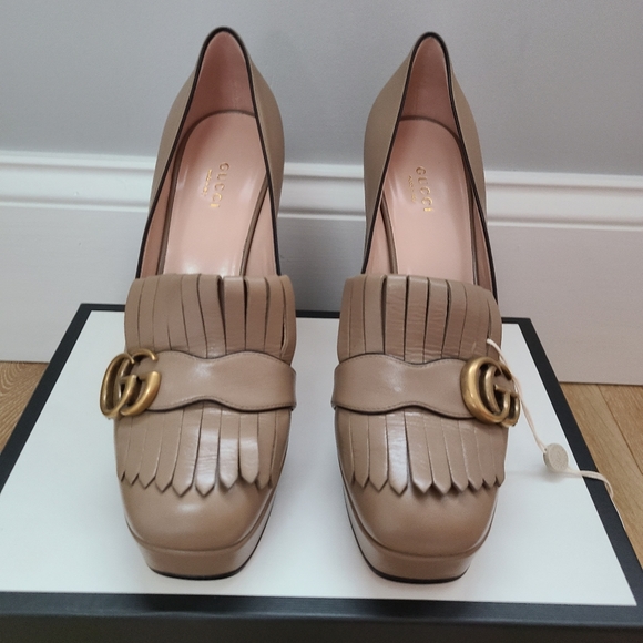 Gucci Marmont GG Platform Fringe Pump - Picture 3 of 16